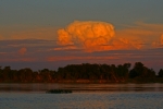 Early evening light over River  Paraguay