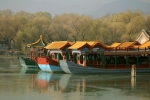 Pleasure boats moored on Lake Kunming