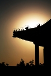 Vivid Sunset over temple roof