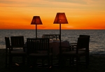Sunset and table for dinner - Anjajavy 